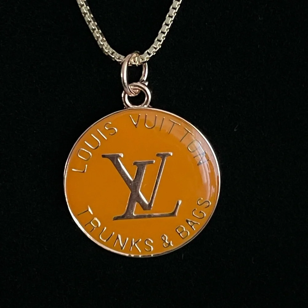Louis Vuitton Signature Orange Tangerine Pendant on New Chain - Picture 4 of 4